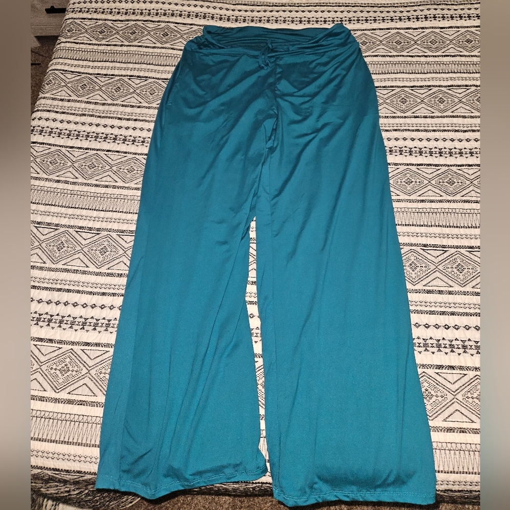 Blue flowy pants